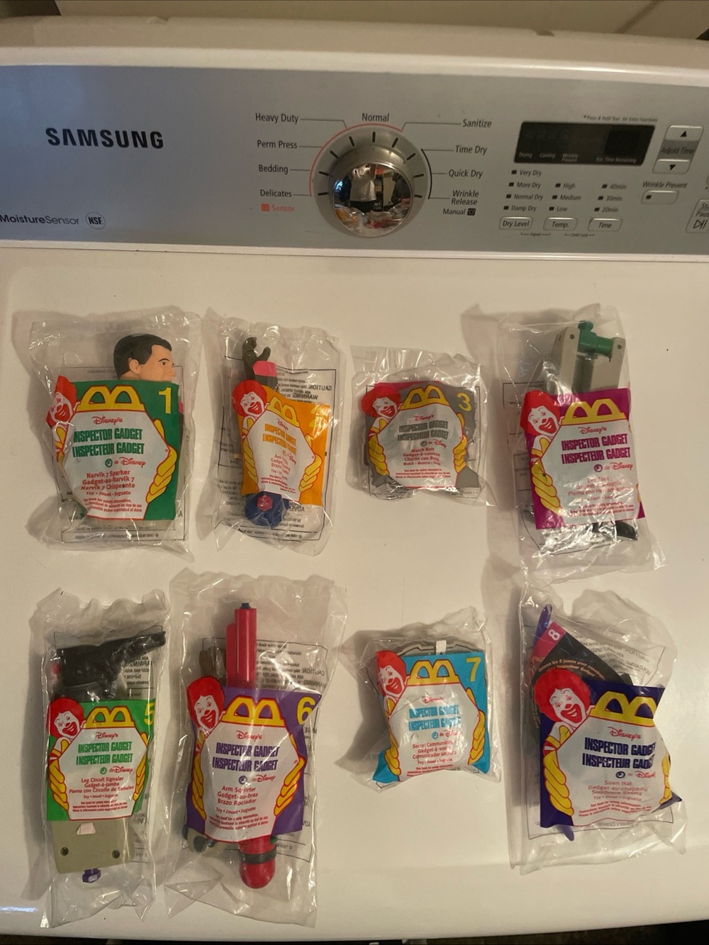 1999 Inspector Gadget McDonald’s Happy Meal Toys – Complete Set of 8 (Sealed)